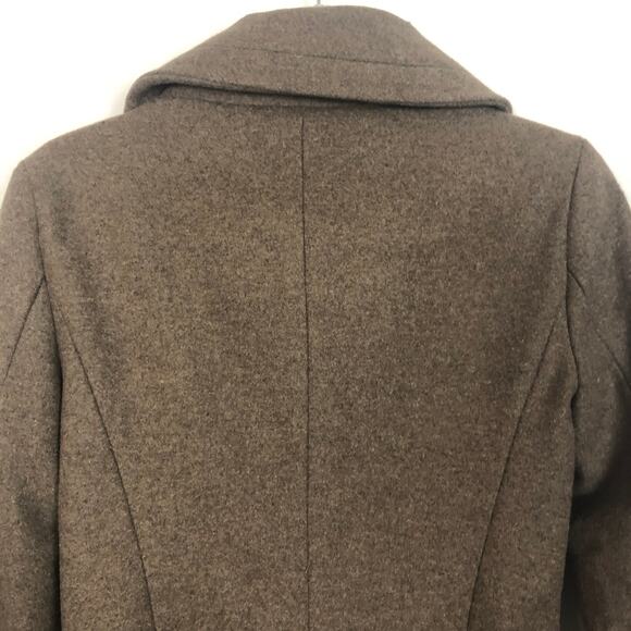 ZARA Basic Wool Blend Long Sleeve Brown Jacket/Coat - Picture 7 of 13